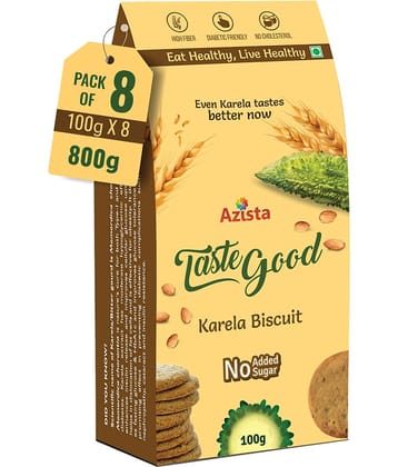 Taste Good Karela Digestives & Low Calorie Biscuits 800 gm Pack of 8