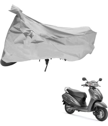 AutoRetail Dust Proof Two Wheeler Polyster Cover for Honda Activa 3G (Mirror Pocket, Silver Color)