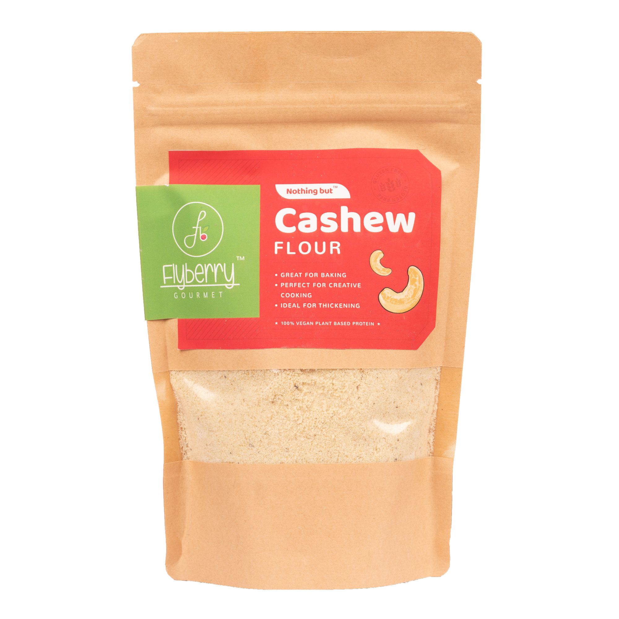 Flyberry Gourmet Cashew Flour, 150 g | 100% Vegan | Plant-Based Protein