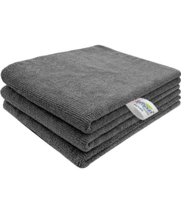 SOFTSPUN - Microfibre Hand Towel ( 48x36 ) cm 301-350 -GSM ( Pack of 3 ) Purple