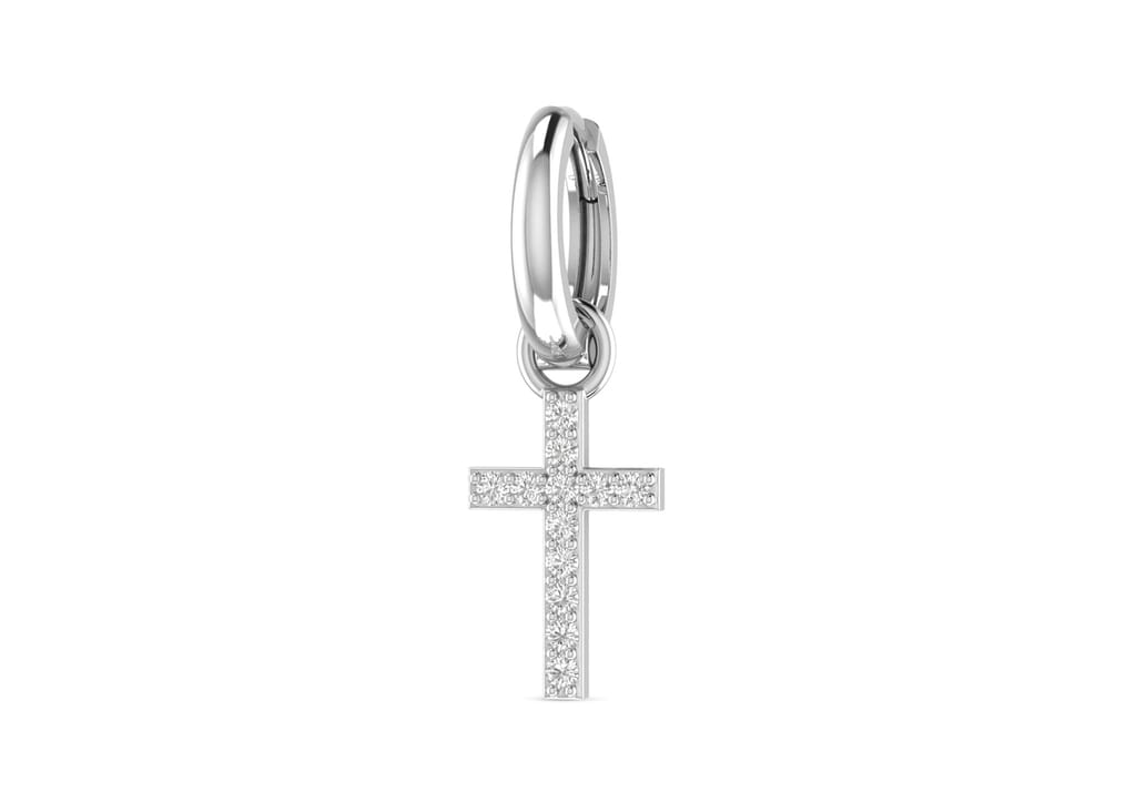 Cross Drop Earrings For Men (1 Pc Only)