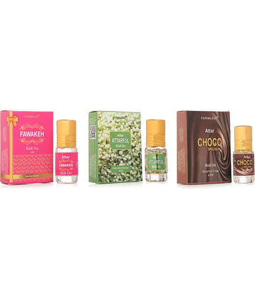 Set of 3 Formless Fawakeh  , Attarful and Choco Musk  3ml attars