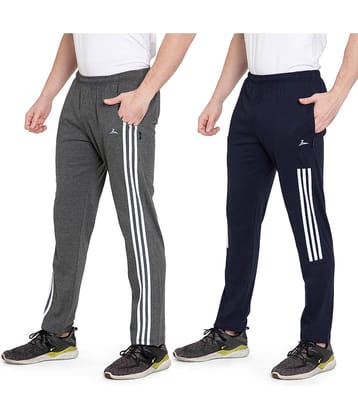 Zeffit - Multicolor Cotton Blend Men's Sports Trackpants ( Pack of 2 )