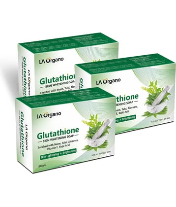 LA ORGANO Glutathione Neem & Tulsi Skin Lightening Soap 100 g Pack of 3