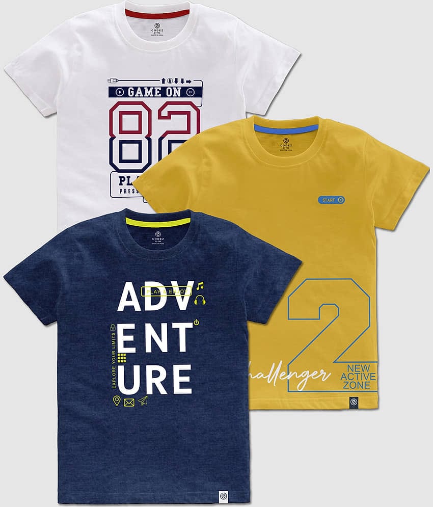 CODEZ Pack of 1 Boys Cotton T-Shirt ( Multicolor )