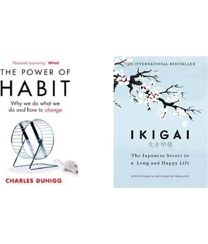 ( Combo Of 2 Pack ) Power Of Habit The Why We Do What We Do & Ikigai The Japanese secret to a long and happy life Paperback English Edition -  By ( Charles Duhigg & Hector Garcia )