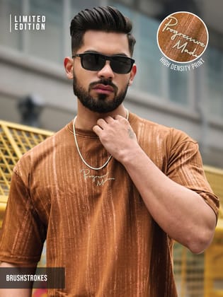 Brush stroke Brown Tshirt-S