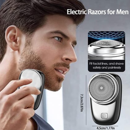 New Upgrade Mini Electric Shaver for Men | Ultra-Portable Cordless Beard Trimmer | Clean Shaving Pocket Machine for Face & Body Hair | USB Rechargeable Multipurpose Grooming Shaver for Travel, Office & Home (Original Series)