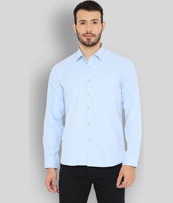 Maharaja - Blue Cotton Blend Slim Fit Men's Formal Shirt ( Pack of 1 )