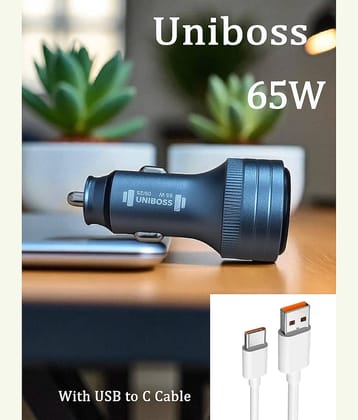 UniBoss Car Mobile Charger 65W Fast & Turbo Grey