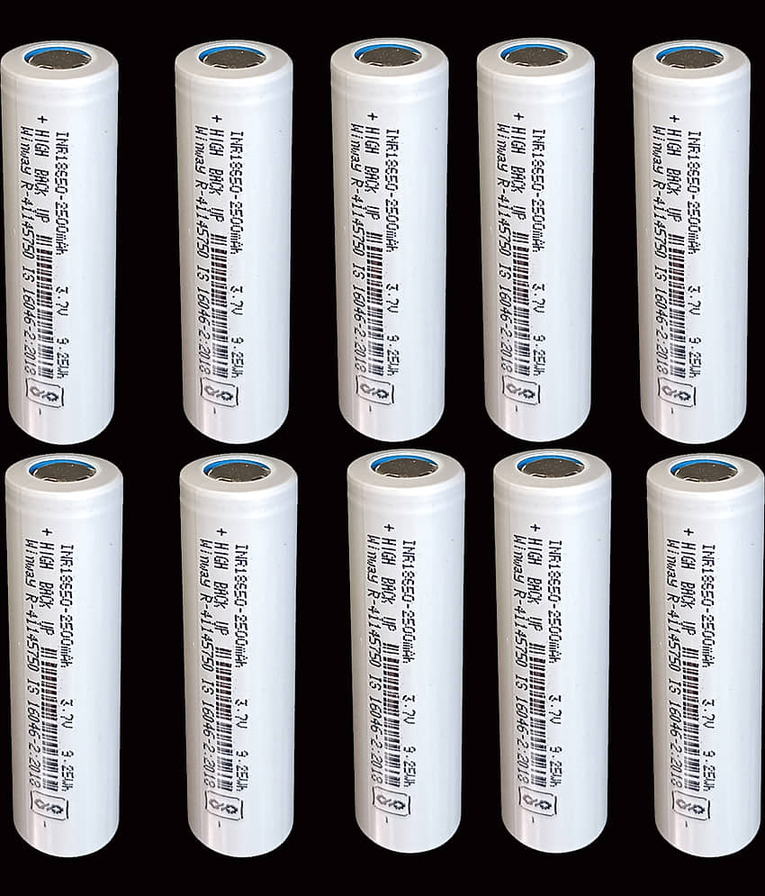 CONSONANTIAM Pack of 10, 3.7 Volt 2500 mAH Winway Lithium Rechargeable Battery use for Led Light, Bluetooth Speaker, Power Bank, Trimmer, Laptop, Battery Student Project Etc.