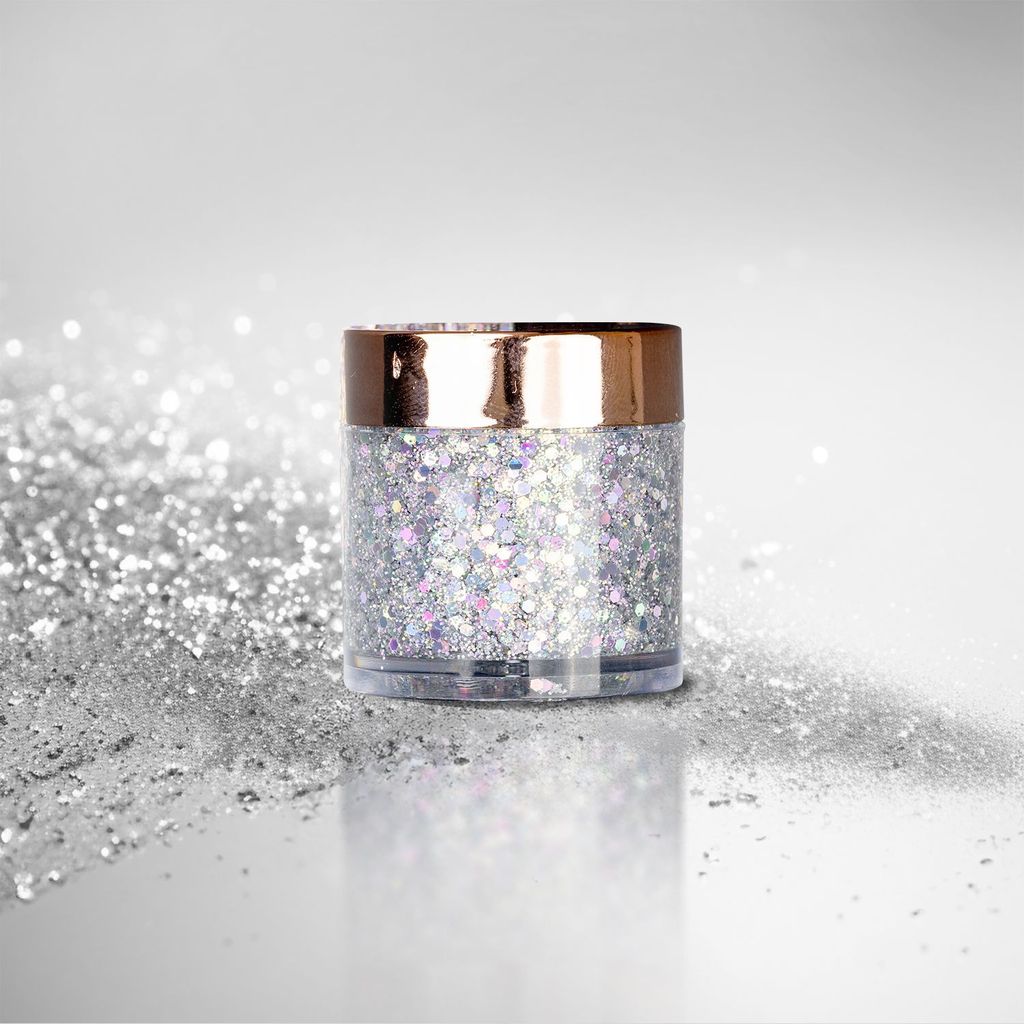 B.O.B.I Iridescent Silver Duo Chrome Glitter Gel Eyeshadow (10gm)