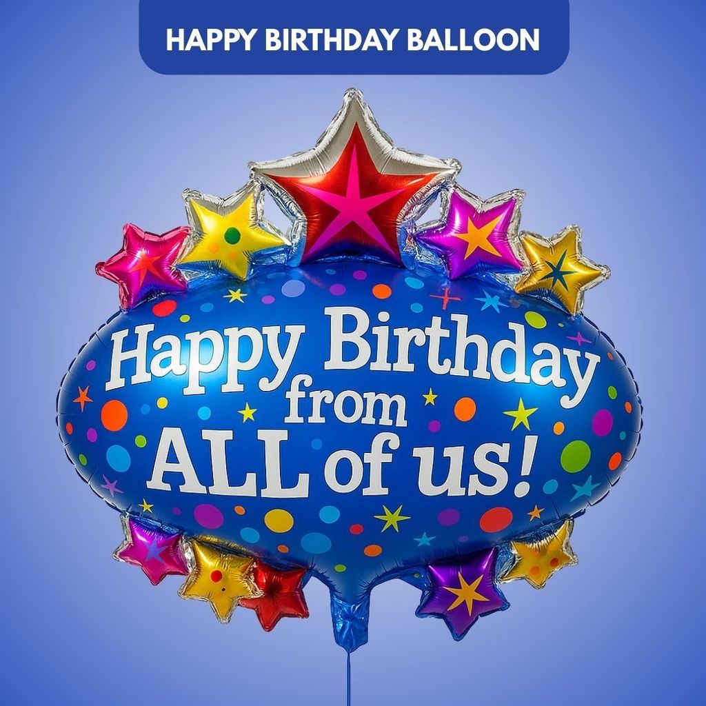 Happy Birthday From All of Us Super Shape Balloon - Party and Festive Needs | Buy online on ZillyBuy