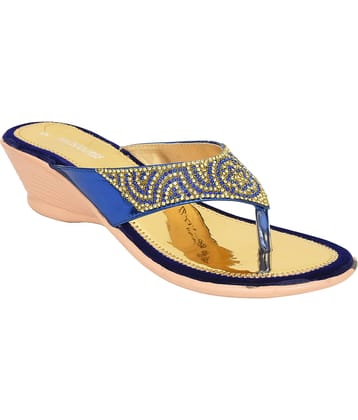 Racecourse - Blue Women's Slip On Heels