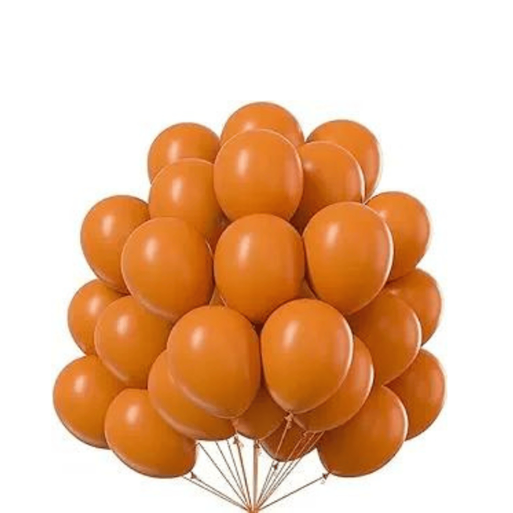 Orange Latex/Rubber Balloons - Helium Quality - 12 inches - 10PC - Party and Festive Needs | Buy online on ZillyBuy