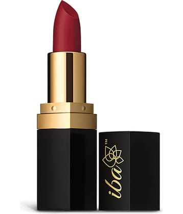 Iba Pure Lips Long Stay Matte Lipstick M11 Ruby Blossom, 4g , Highly Pigmentated Long Lasting, (Pack of 1)
