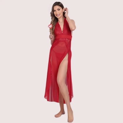 Graceful Long Sheer Nightdress for Women
