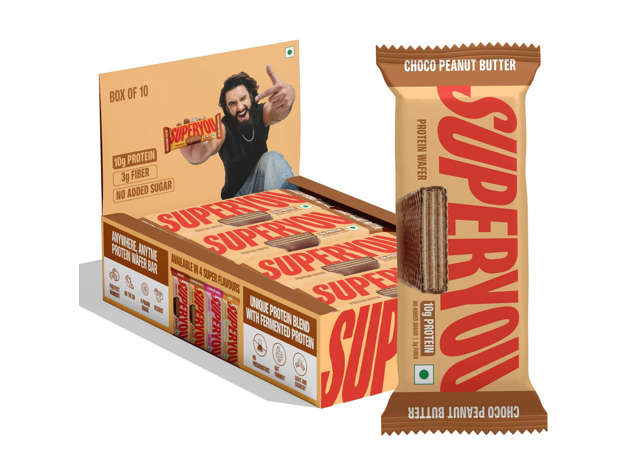Superyou Wafer Bar - Choco Peanut Butter (Pack of 10)