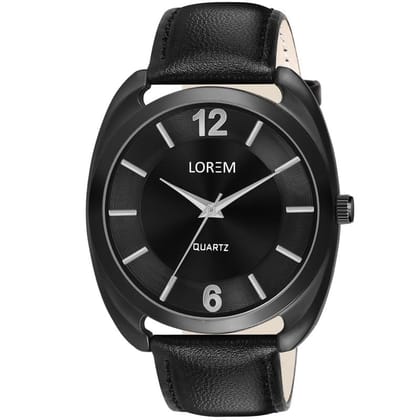 LOREM Black Stylish Dial Analog Watch for Men LR76-UF