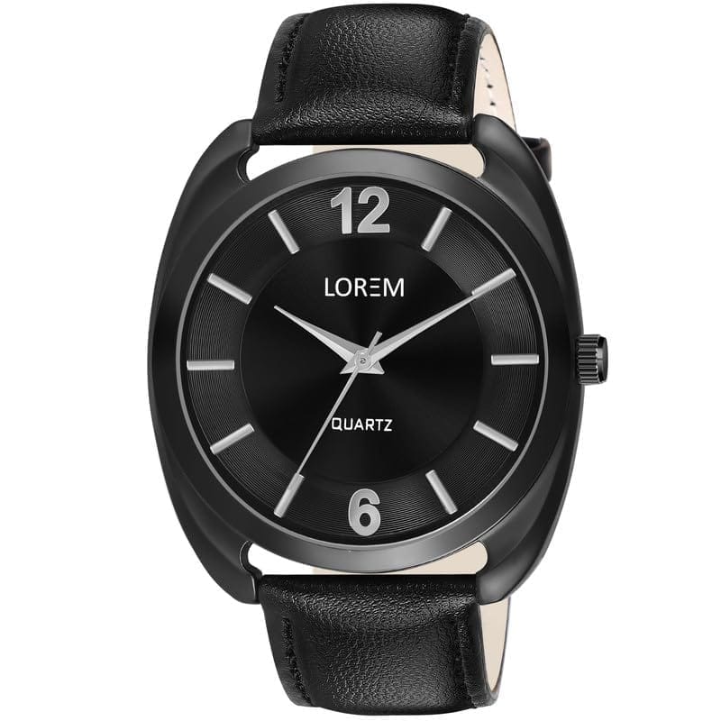 LOREM Black Stylish Dial Analog Watch for Men LR76-UF