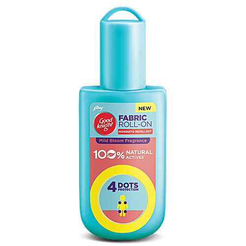 Good knight Fabric Roll-On Mosquito Repellent - Mild Bloom Fragrance, 100% Natural Actives, 8 ml