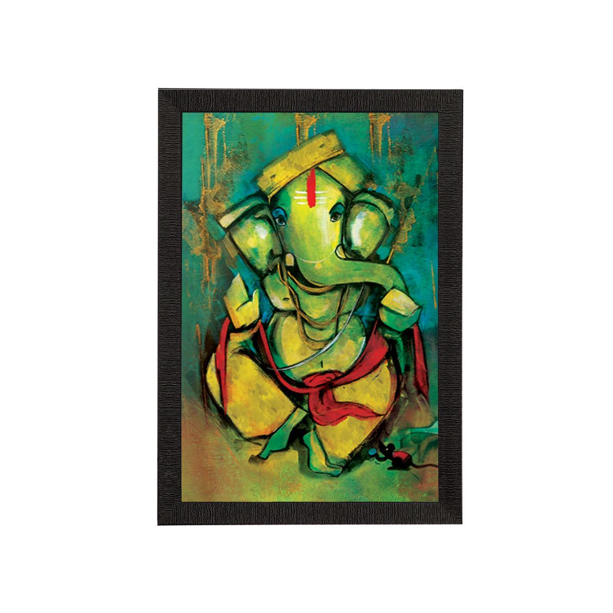 Lord Ganesha Satin Matt Texture UV Art Painting