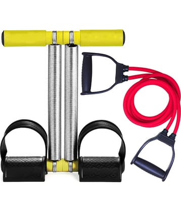 Double Spring Tummy Trimmer For Workout & Heavy Resistance Tube Ab Exerciser
