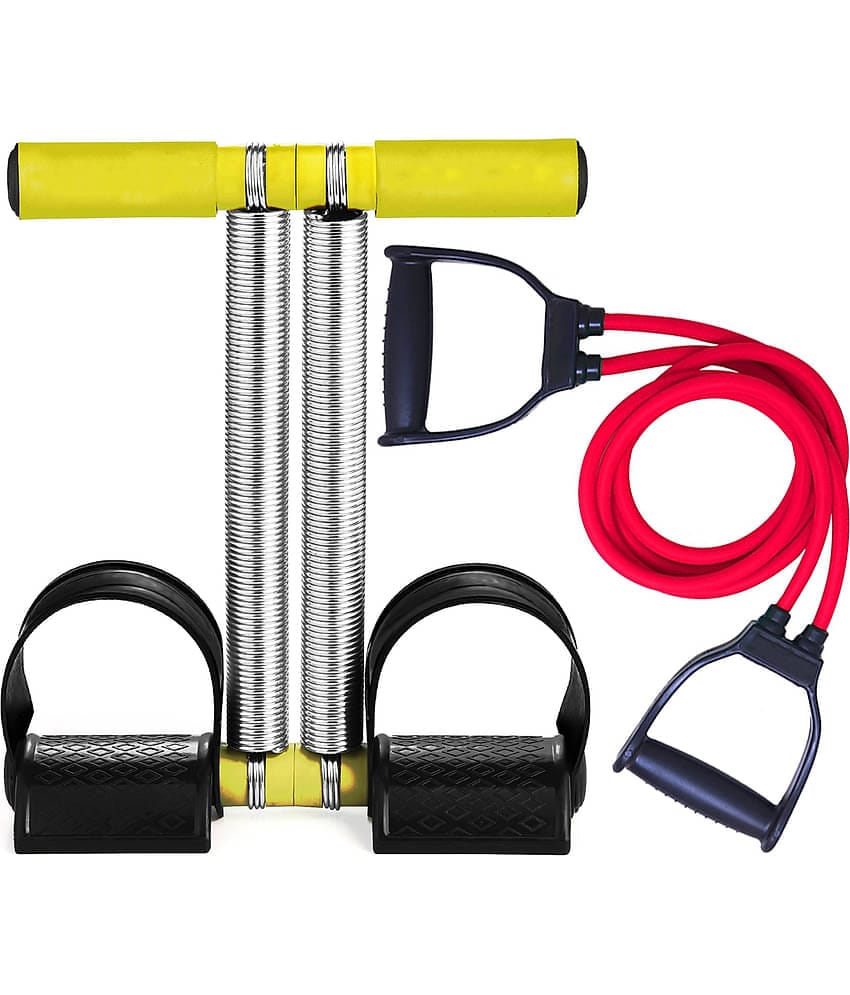 Double Spring Tummy Trimmer For Workout & Heavy Resistance Tube Ab Exerciser