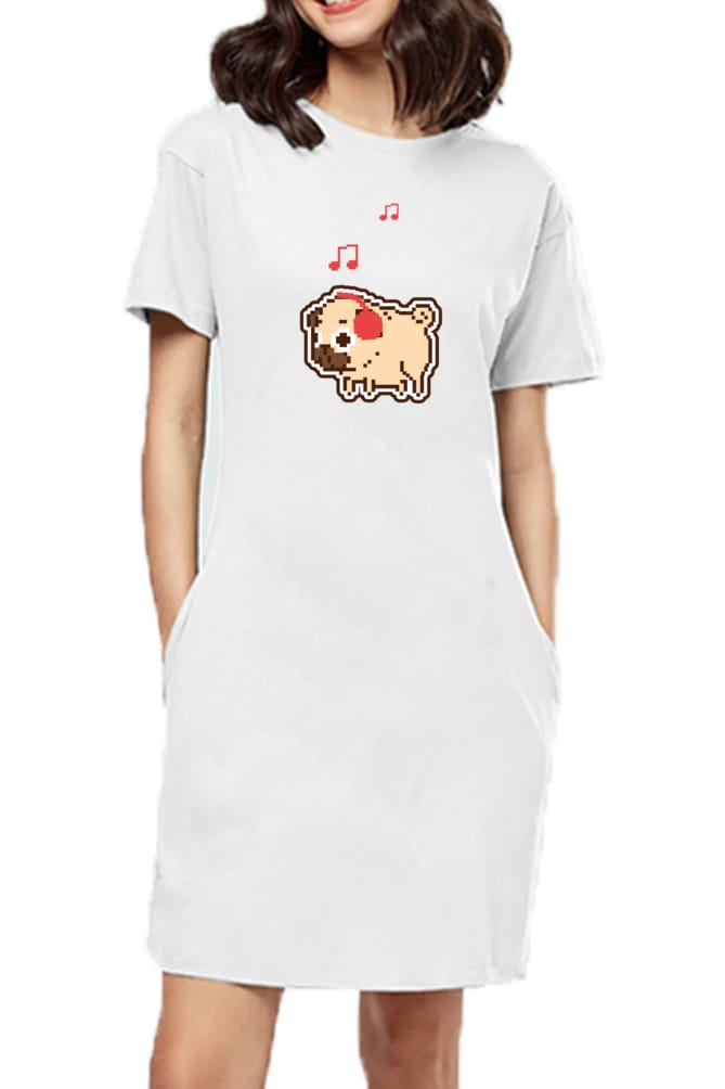 T-shirt Dress With Pockets - Puggy Baby (3 Colours) (Slim Fit)