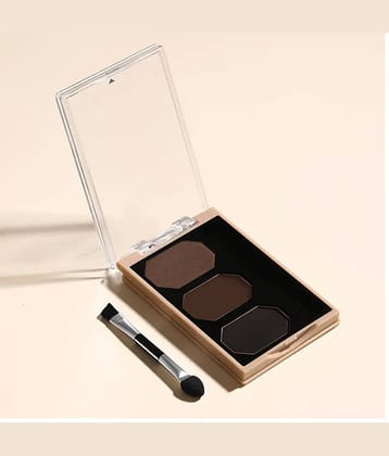 Adbeni Instant Eyebrow Powder Cake Palette With Brush Brow Eyes Brown 9 g