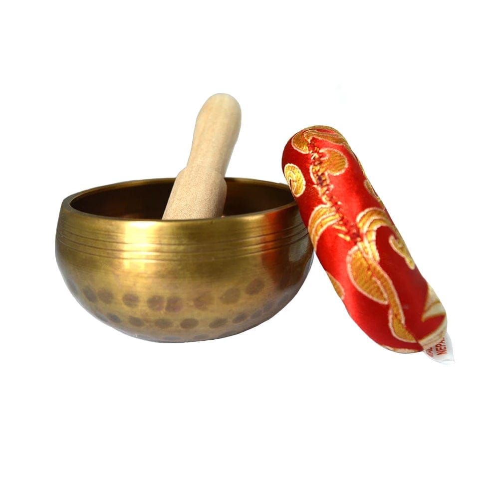 Nepal Chakra Gold Yoga Meditation Tibetan Custom Singing Bowl Set for Sound Therapy