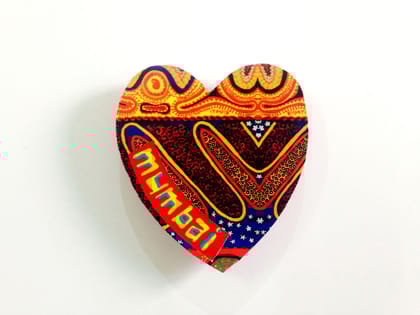 Ethereal Heart Mumbai Wooden Magnet