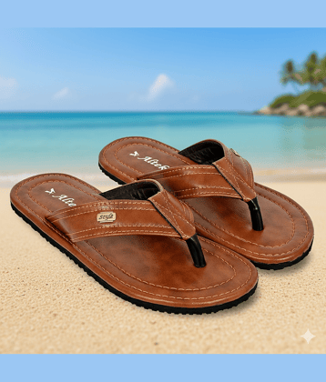 Altek Tan Men's Thong Flip Flop