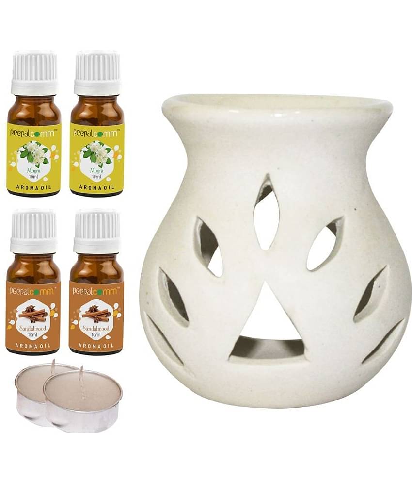 Peepalcomm Ceramic Aroma Oils & Diffusers Set - Pack of 7