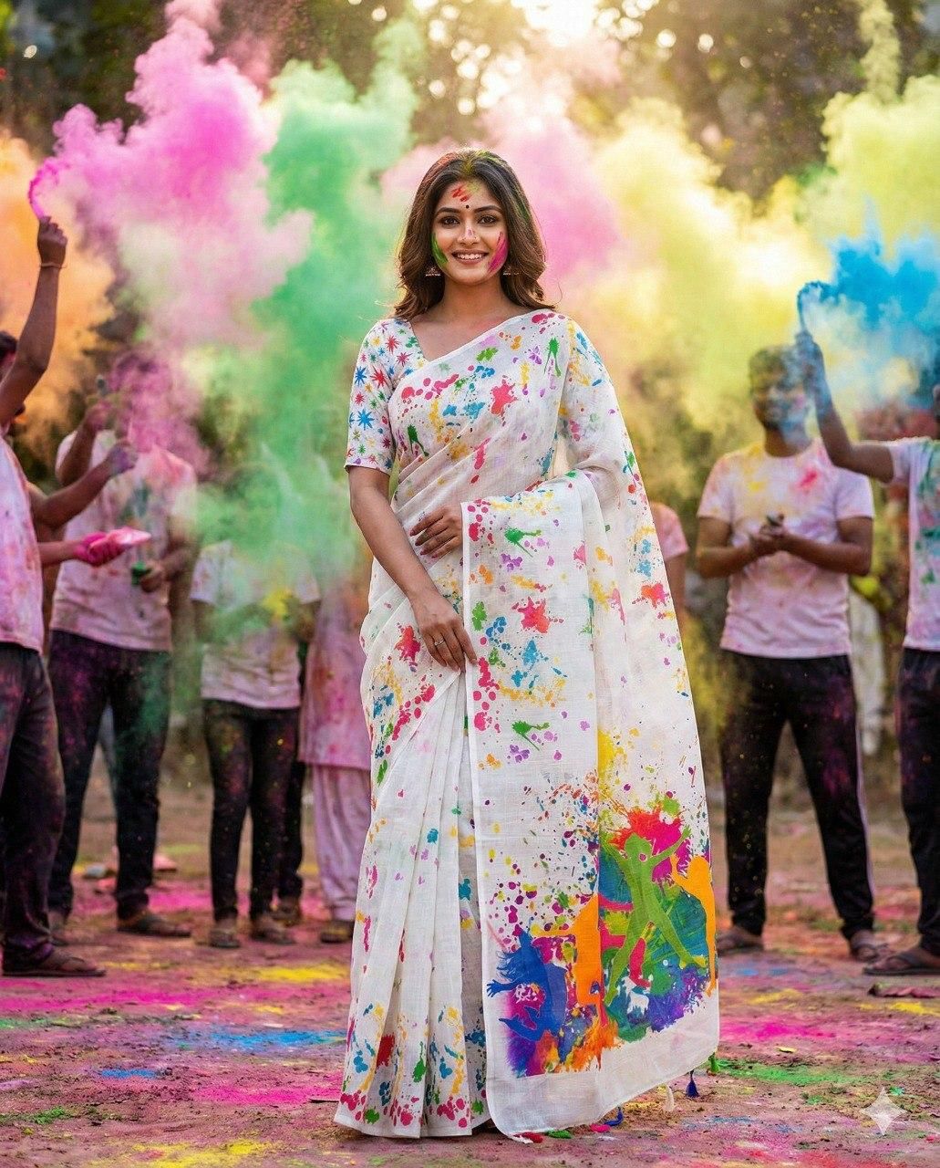 Holi Saree