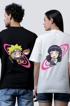 Naruto & Hinata Edition Oversized Couple Tees - Pack of 2