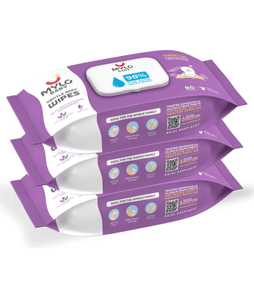 Mylo Scented Wet wipes For Babies ( Pack of 3 )