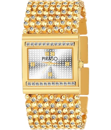 PIRASO Gold Metal Analog Men's Watch