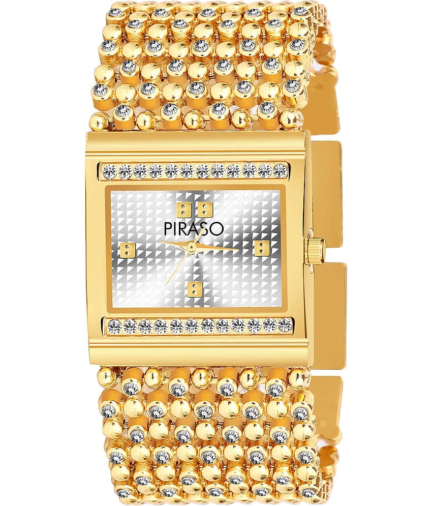 PIRASO Gold Metal Analog Men's Watch