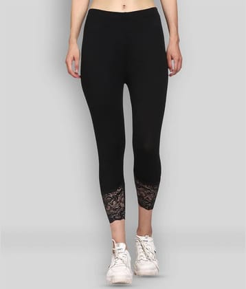 Outflits - Black Cotton Women's Leggings ( Pack of 1 )