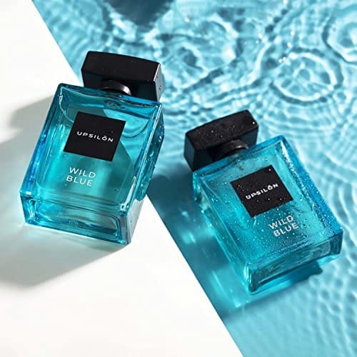 UPSILON Wild Blue Eau De Parfum Premium Long Lasting Fresh & Powerful Fragrance Spray Travel Friendly Luxury Parfum Scent | Mens Perfume | 100ml - Pack Of 1