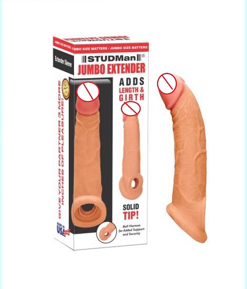 KAMAHOUSE 8.75 INCH 2 HOLE JUMBO EXTEDER CONDOOM PENIS SLEEVE FOR MEN
