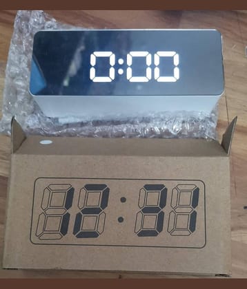 FIVANIO Digital Plastic Rectangular Table Clock - Pack of 1