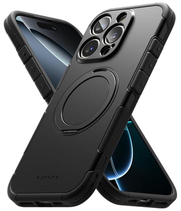 iPhone 16 Pro Max Back Cover case | Magnetic Alles Stand - Black