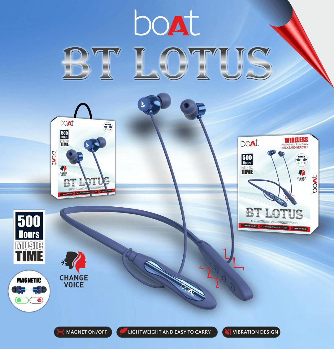 BoAt BT LOTUS Wireless Neckband Bluetooth