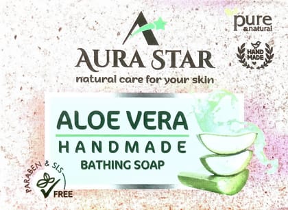 Aura Star Natural and Herbal Aleovera Soap Chemical Free Handmade Soap
