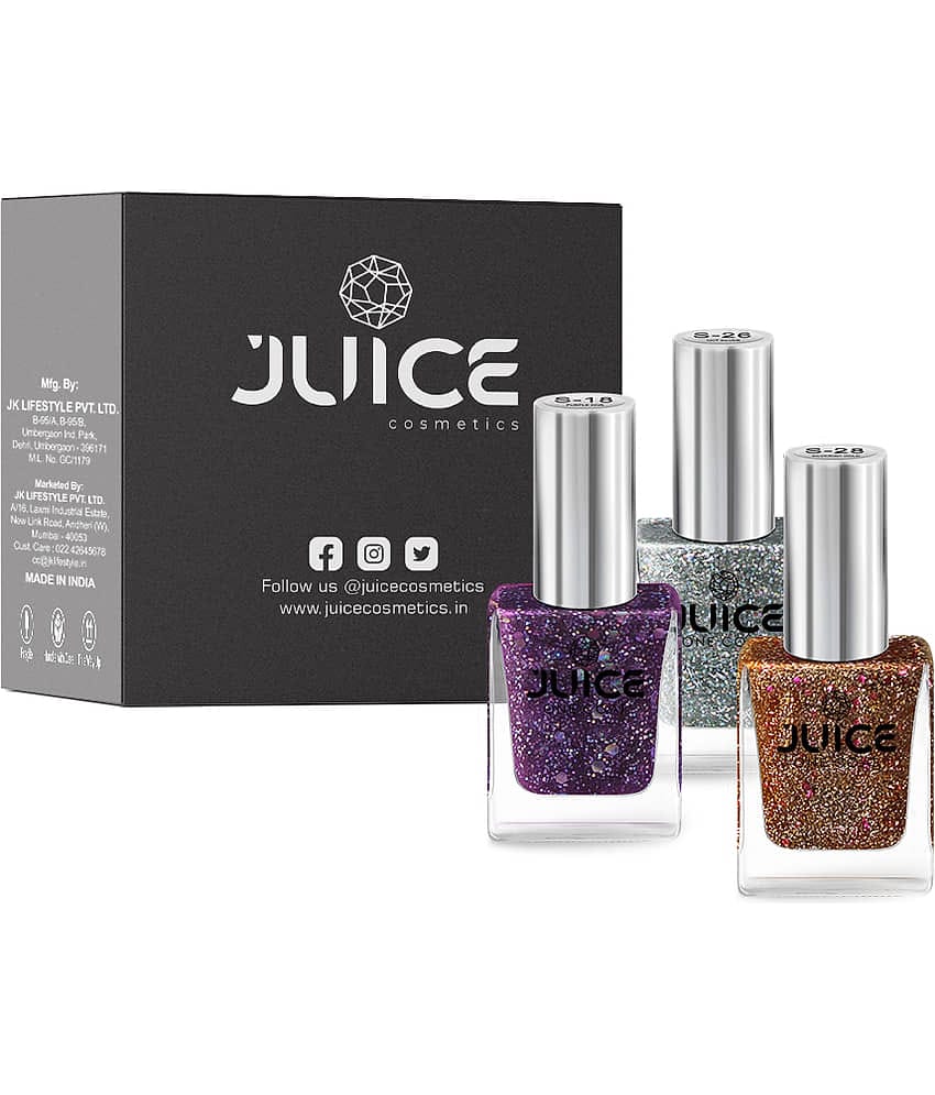 Juice - Multi Shimmer Nail Polish ( Pack of 3 )