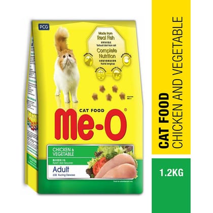 Me-O Cat Dry Food Adult Chicken And Vegetable 1.2kg