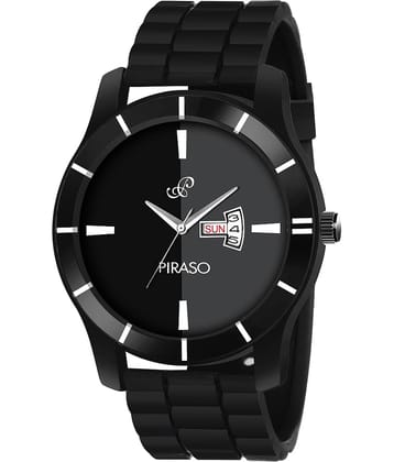 PIRASO Black Stainless Steel Analog Men's Watch