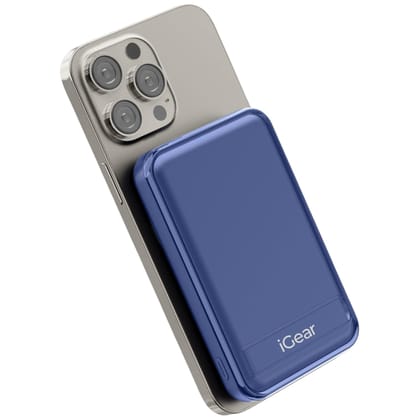 iGear Max 10 Plus (iG-1205) 10000mAh Magsafe Power Bank, 15W- Blue